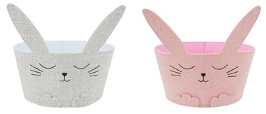 Fabric Easter Rabbit Basket 19 x 9,5 x 19 cm 