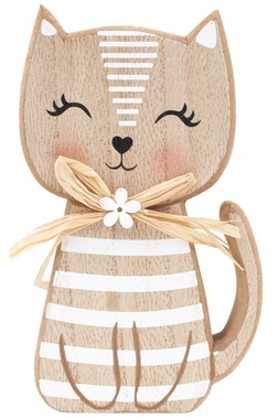 Cat Wooden 15 cm, for standing