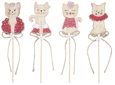 Wooden Cat 5 x 7 x 0,5 cm + Stick