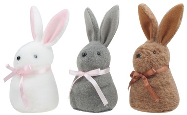 Plush Rabbit With Ribbon 7 x 15 x 8 cm