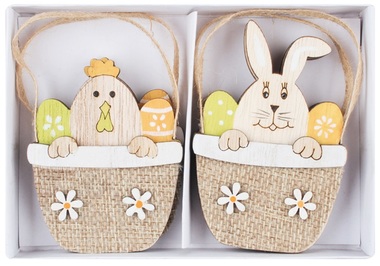 Wooden Basket 6 x 8,5 x 0,5 cm, 4 pcs