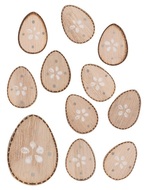 7446 Dřevěn&aacute; vaj&iacute;čka s lep&iacute;kem 3 cm, 12 ks v s&aacute;čku-1