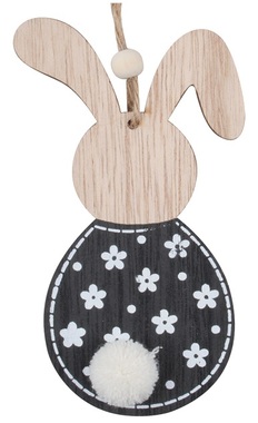 Hanging Wooden Rabbit 6 x 13 x 0,5 cm