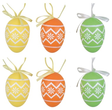 Hanging Eggs 6 cm, 6 pcs
