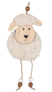 Wooden Sheep for hanging 7 x 12 x 1cm