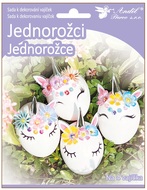 7738 Sada k dekorov&aacute;n&iacute; 4 ks vaj&iacute;ček - jednorožci -1