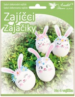 7739 Sada k dekorov&aacute;n&iacute; 4 ks vaj&iacute;ček - zaj&iacute;čci -1