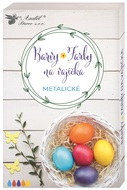 7742 Barvy na vaj&iacute;čka gelov&eacute; metalick&eacute;, 5 ks v balen&iacute;, rukavice-1