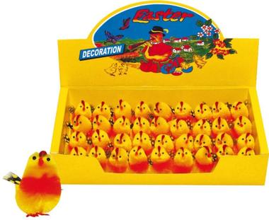 Easter Chicken orange 3 x 4 x 3 cm, 36 pcs