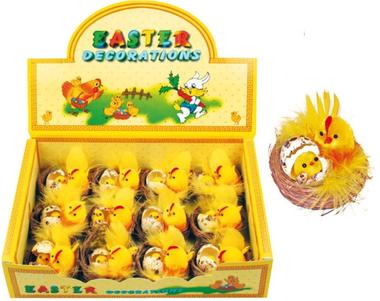 Easter Chicken 5,5 x 3,5 x 5,5 cm, 12 pcs