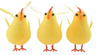 Hen 3,5 x 6 x 5 cm, 3 pcs