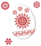 833 Samolepky velikonočn&iacute; gelov&eacute; červen&eacute; 19 x 9cm -2