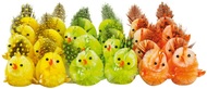 Easte Chickens Colorful 3 x 4,5 x 3,5 cm, 24 pcs 