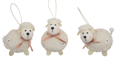 Hanging White Sheep 8 x 8 x 3 cm 