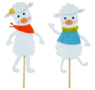 Sheep on Stick 6 x 11 x 0,3 cm + Stick 