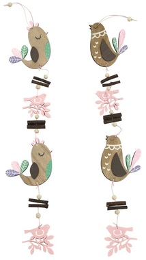 Bird, Wooden Decoration 9 x 63 x 0,5 cm