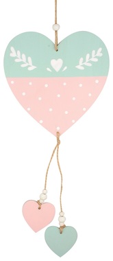 Hanging Wooden Heart 15 x 33 x 0,5 cm