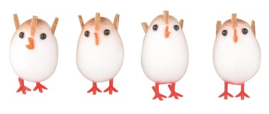 Hanging Chicken 3 x 4 x 2 cm, 4 pcs Bag