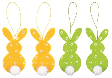 Hanging Rabbit 8 x 5 x 0,3 cm, 4 pcs Bag