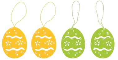 Hanging Egg 5 x 7 x 0,3 cm, 4 pcs Bag