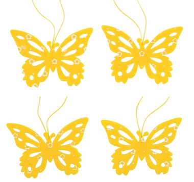 Felt Butterfly 7 x 5 x 0,3 cm, 4 pcs Bag