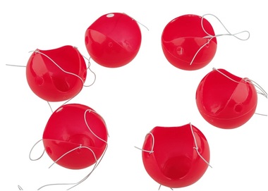 Red Clown Nose, 6 pcs