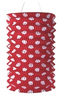 9262 Lampion punt&iacute;ky v&aacute;lec červen&yacute; 15 cm-1