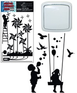 Rub- On transfer sticker 24 x15 cm, Windmills