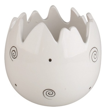 Flower Pot with Dots from Ceramic 12,5 x 11 x 12,5 cm 