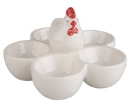 Ceramic Holder with Rooster for 5 eggs 15 x 9 x 15 cm
