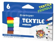 Textile markers, 6 pcs, CENTROPEN