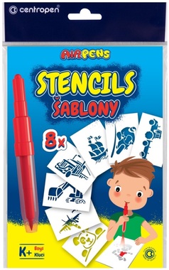 Stencils A5, 8 pcs, For Boys, CENTROPEN