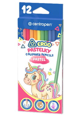 School pastel crayons ERGO 12 pcs, Centropen