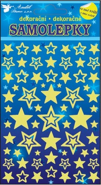 Wall Sticker Glow in the Dark 18 x 13 cm, Stars