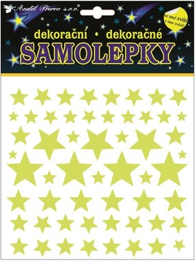 Stickers Glow in the Dark Stars 18 x 18 cm