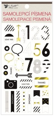 Sticker 3D Numbers and Symbols 9,5 x 21 cm