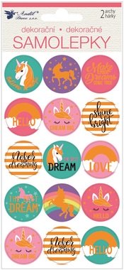Unicorn Wheel Stickers 9.5 × 21 cm