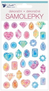 Silver embossed Stickers – Diamonds 10 × 19 cm