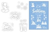 1402 Šablony vánoční 10 motivů 31x21 cm-1