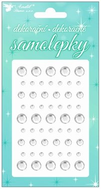 Decorative Stickers - Transparent Gemstones 10 x 19 cm