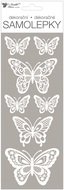 15048 Samolepky b&iacute;l&eacute; s glitry 11 x 30 cm, mot&yacute;li-1