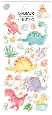 Stickers with transparent backing – Dinosaurs 10 × 21.5 cm