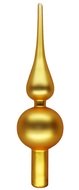 19032 Skleněn&aacute; &scaron;pice na strom 24 cm, matn&aacute; zlat&aacute;-1