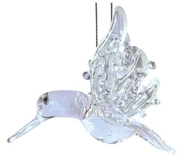 Glass Hummingbird hanging 9 x 2.5 x 7 cm