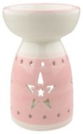 19518 Aromalampa keramick&aacute; růžov&aacute; s hvězdou 16 cm -1