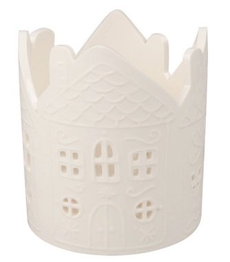 Porcelain Candle Holder Houses 10 x 11 x 10 cm