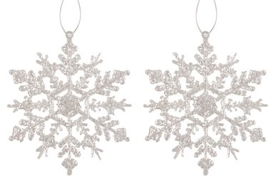 Hanging Snowflake 12,5 cm, 2 pcs