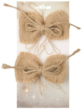 Jute Bow 8,5 x 9 x 0,1 cm, 2 pcs