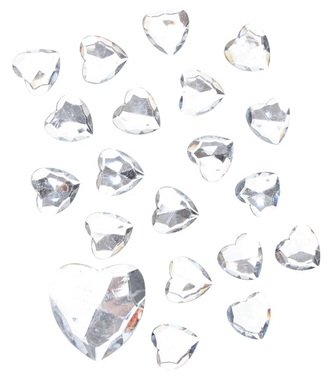 Hearts with Double-sided Tape 2 cm, 20 pcs, white
