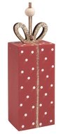 31001 D&aacute;rek s punt&iacute;ky s glitrem dřevěn&yacute; na zavě&scaron;en&iacute; 4 x 11 cm-1